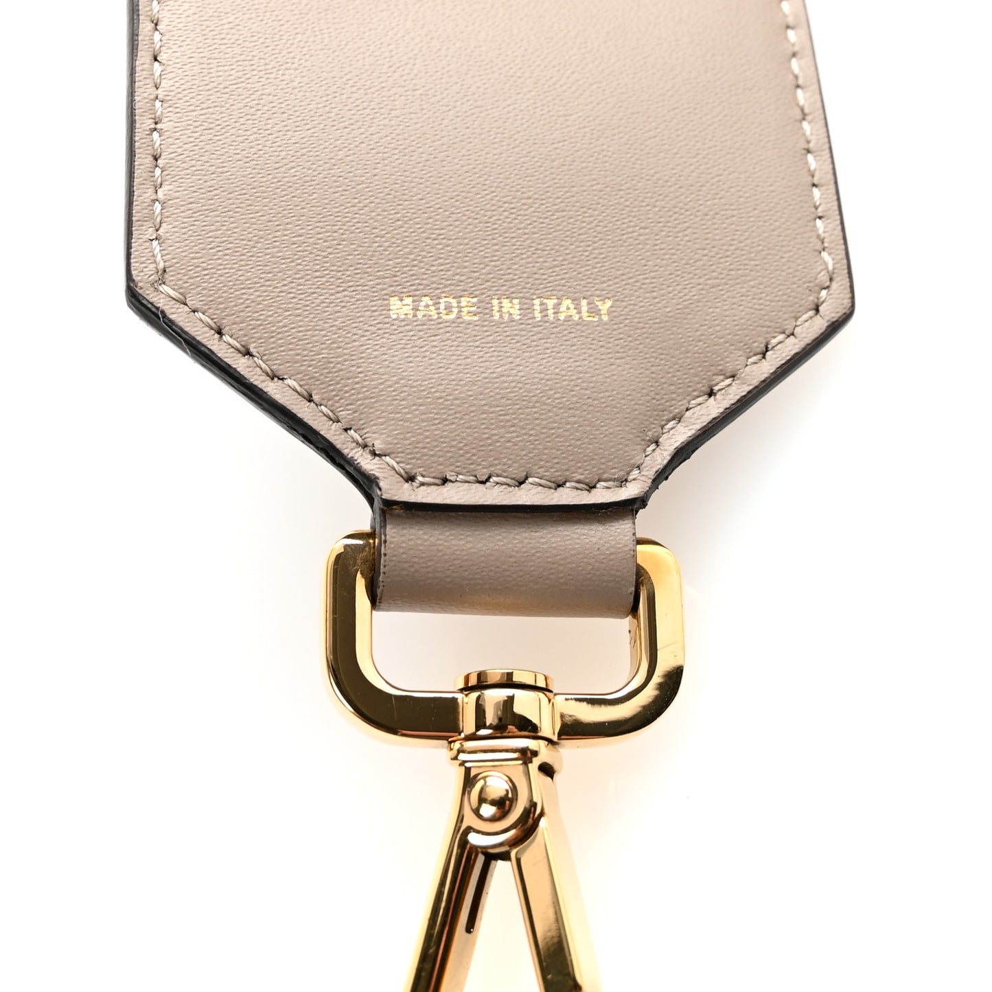 Ribbon Vitello King Logo Embossed Gingham Woven Adjustable Strap You Beige
