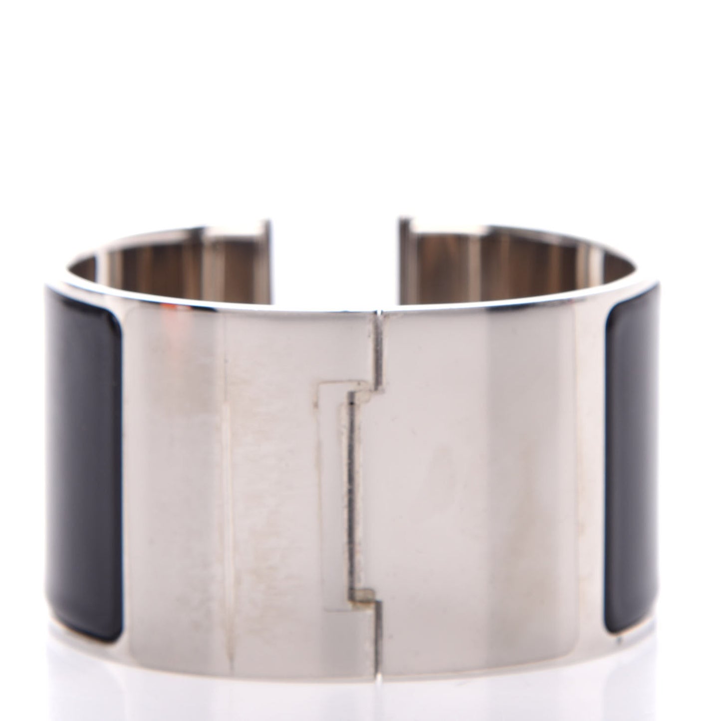 Enamel Extra Wide Clic Clac H Bracelet PM Black