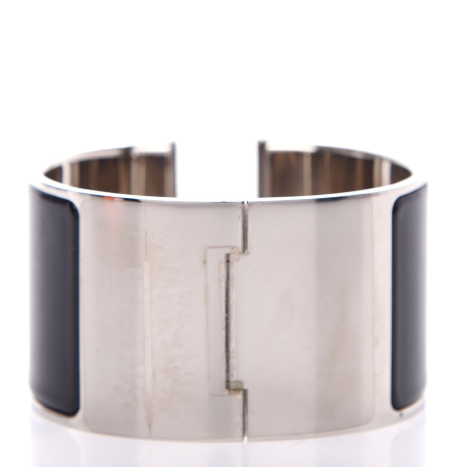 Hermes Enamel Extra Wide Clic Clac H Bracelet PM Black 3 of 5