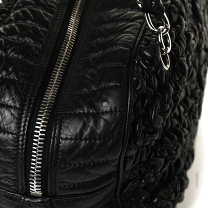 Chanel Lambskin Astrakhan Bowler Black 11 of 12