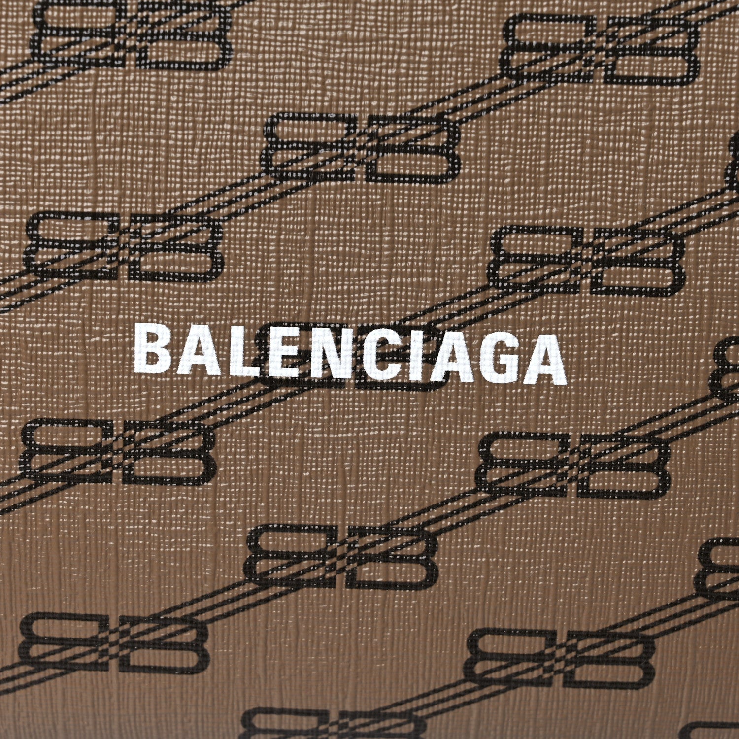 Balenciaga Coated Canvas BB Monogram Signature Toiletry Pouch Beige Brown 9 of 9