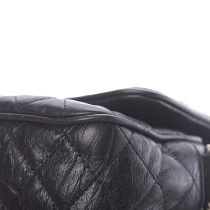 Chanel Crumpled Calfskin Quilted Small Casual Rock Flap Black 11 of 11