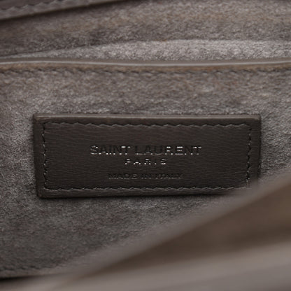 Saint Laurent Calfskin Crocodile Embossed Medium Monogram Sunset Fog 6 of 11