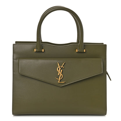 Saint Laurent Grain De Poudre Medium Uptown Tote Vert Kaki 1 of 8