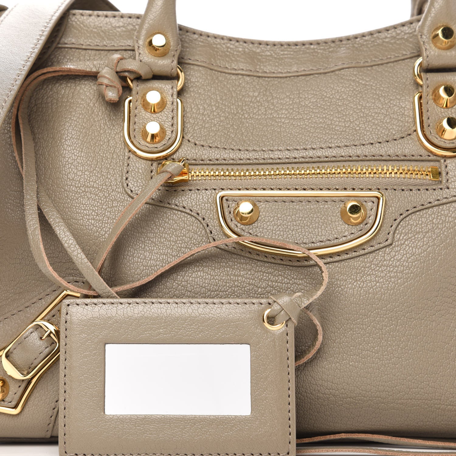 Balenciaga Chevre Gold Metallic Edge Hardware S City Gris Taupe 12 of 13