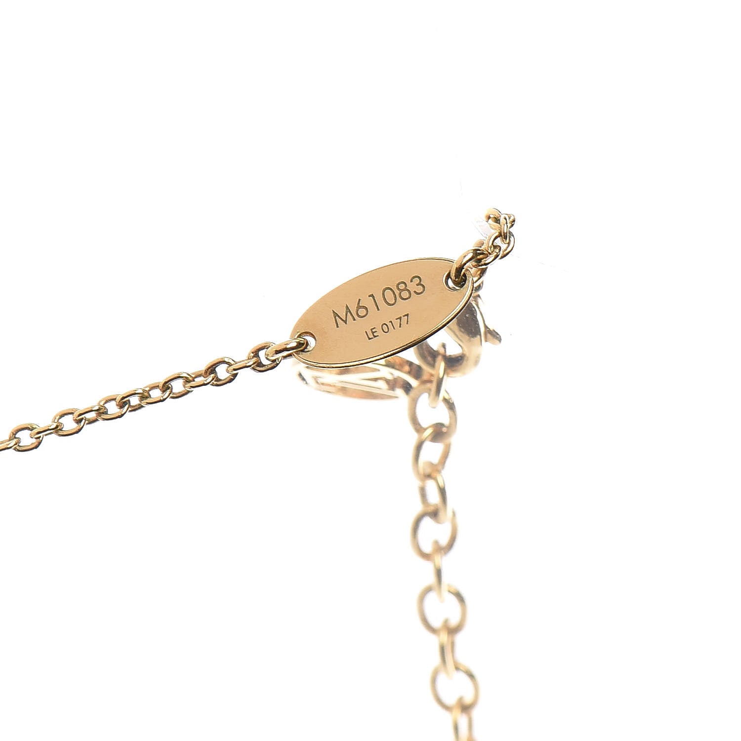 Louis Vuitton Essential V Necklace Gold 6 of 7