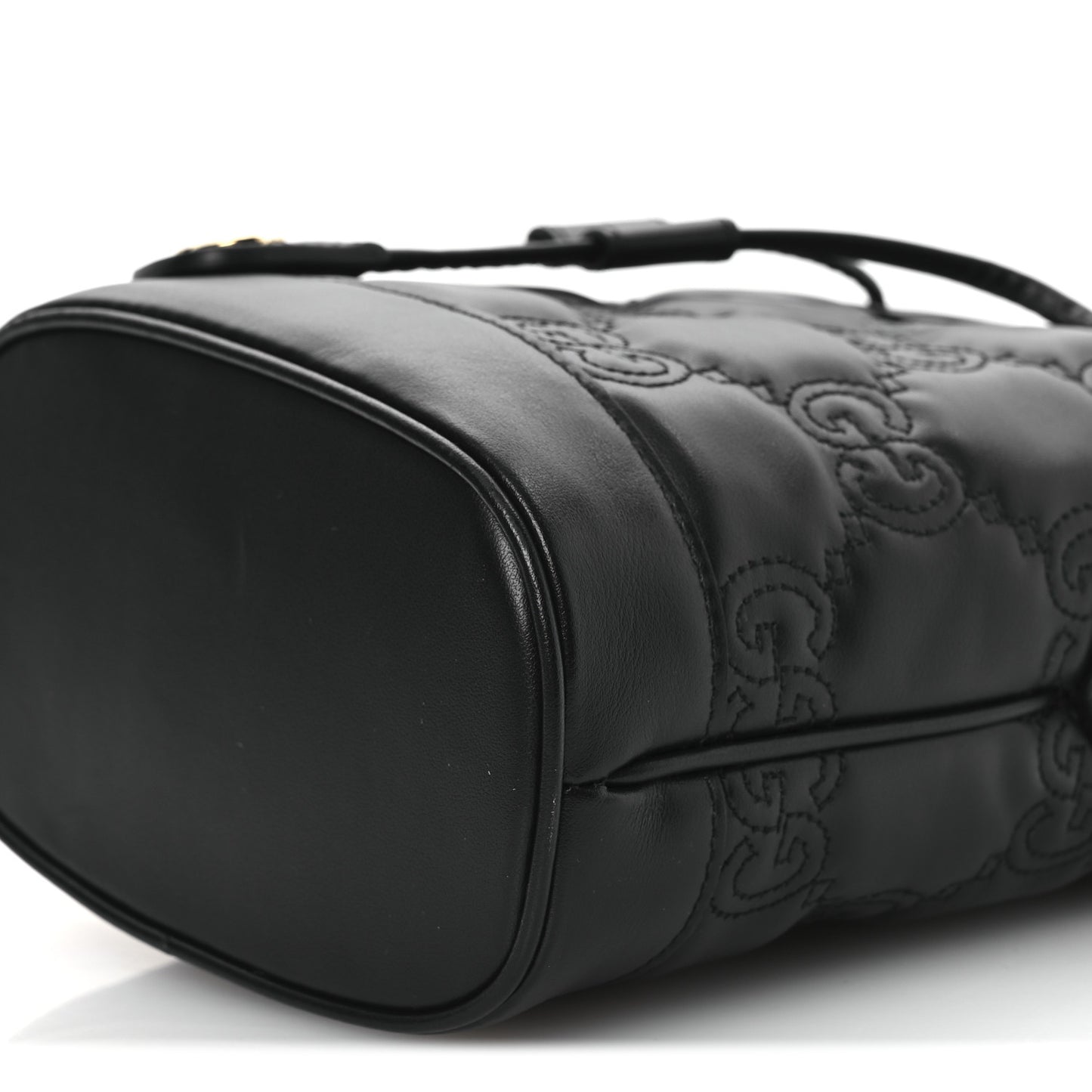 Calfskin GG Matelasse Bucket Bag Black