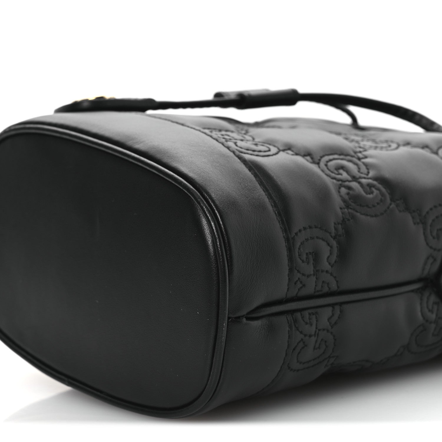 Gucci Calfskin GG Matelasse Bucket Bag Black 10 of 10