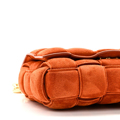 Bottega Veneta Suede Maxi Intrecciato Padded Chain Cassette Crossbody Bag Maple 10 of 10
