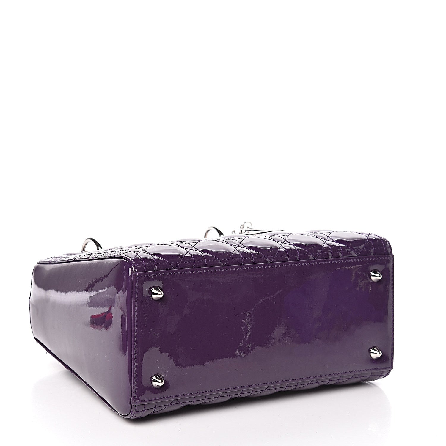 Christian Dior Patent Cannage Medium Lady Dior Purple 5 of 12