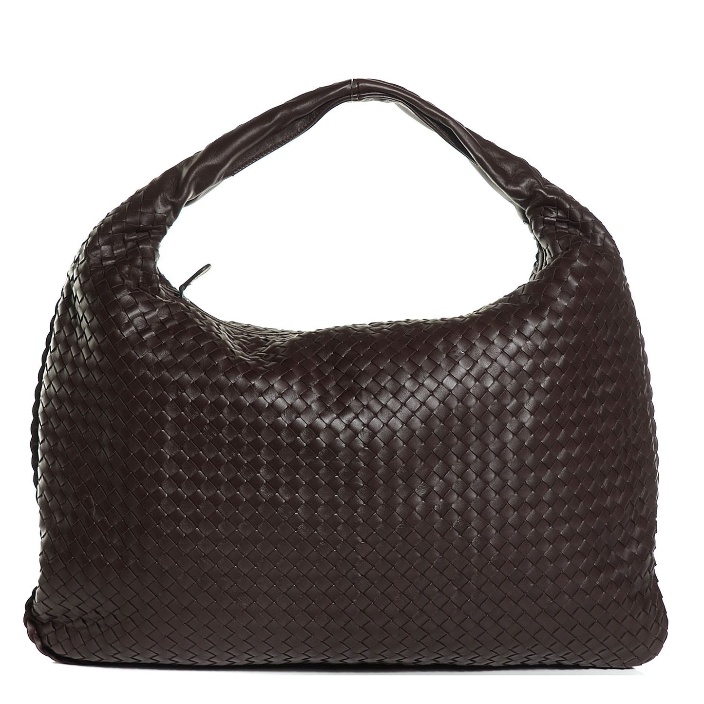 Nappa Intrecciato Maxi Veneta Hobo Ebano