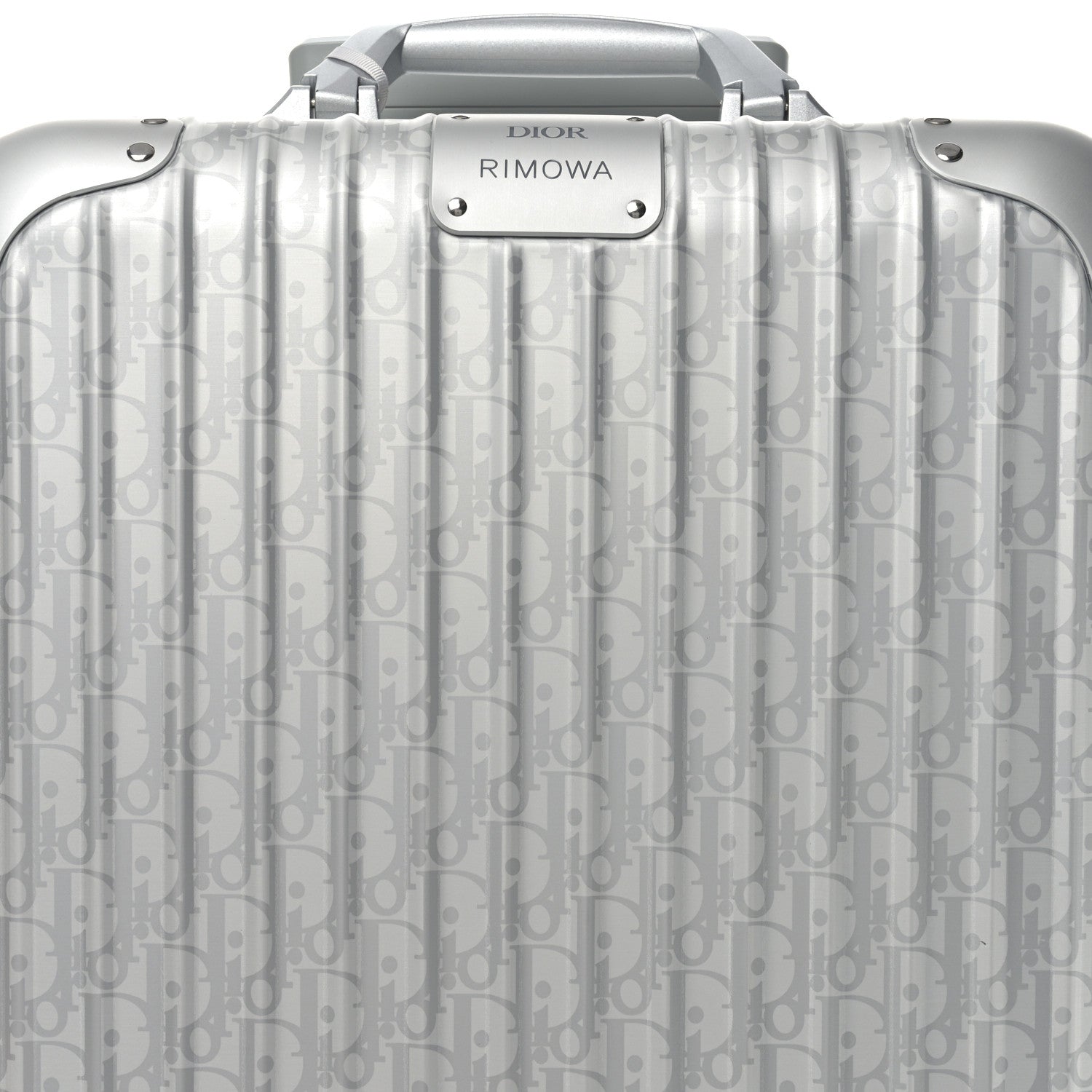 Christian Dior X RIMOWA Aluminum Gradient Cabin Luggage Silver 7 of 9