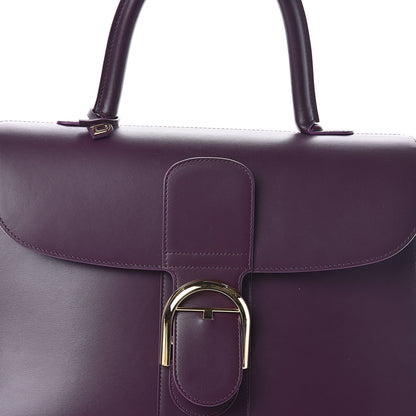 Delvaux Box Calfskin Vernis GM Brillant Biface Satchel Prune 8 of 9