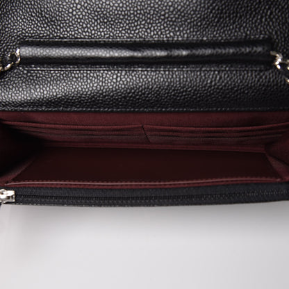 Chanel Caviar Quilted Wallet On Chain WOC Black 5 of 9