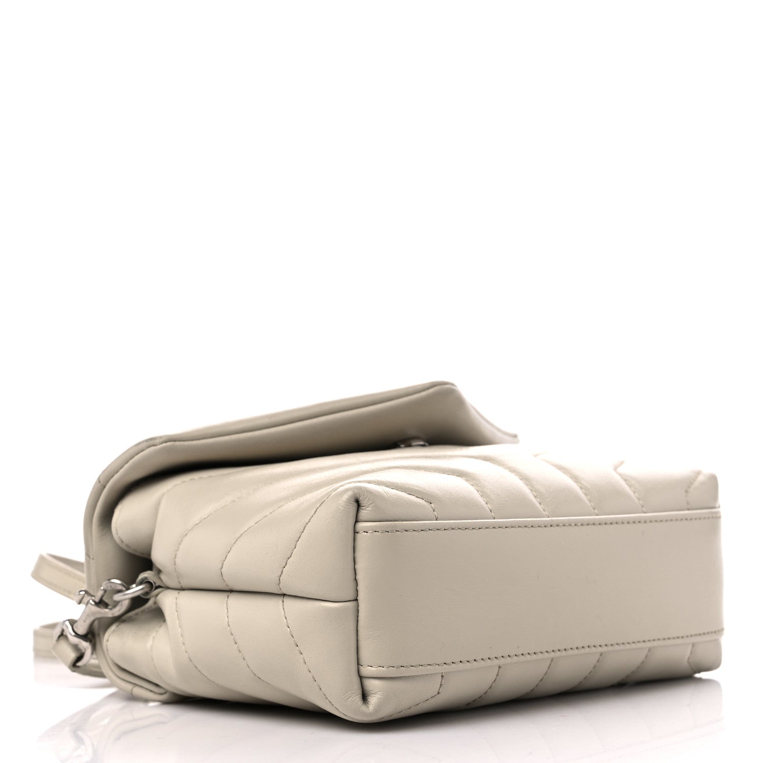 Saint Laurent Calfskin Y Quilted Monogram Toy Loulou Crossbody Bag Crema Soft 4 of 15
