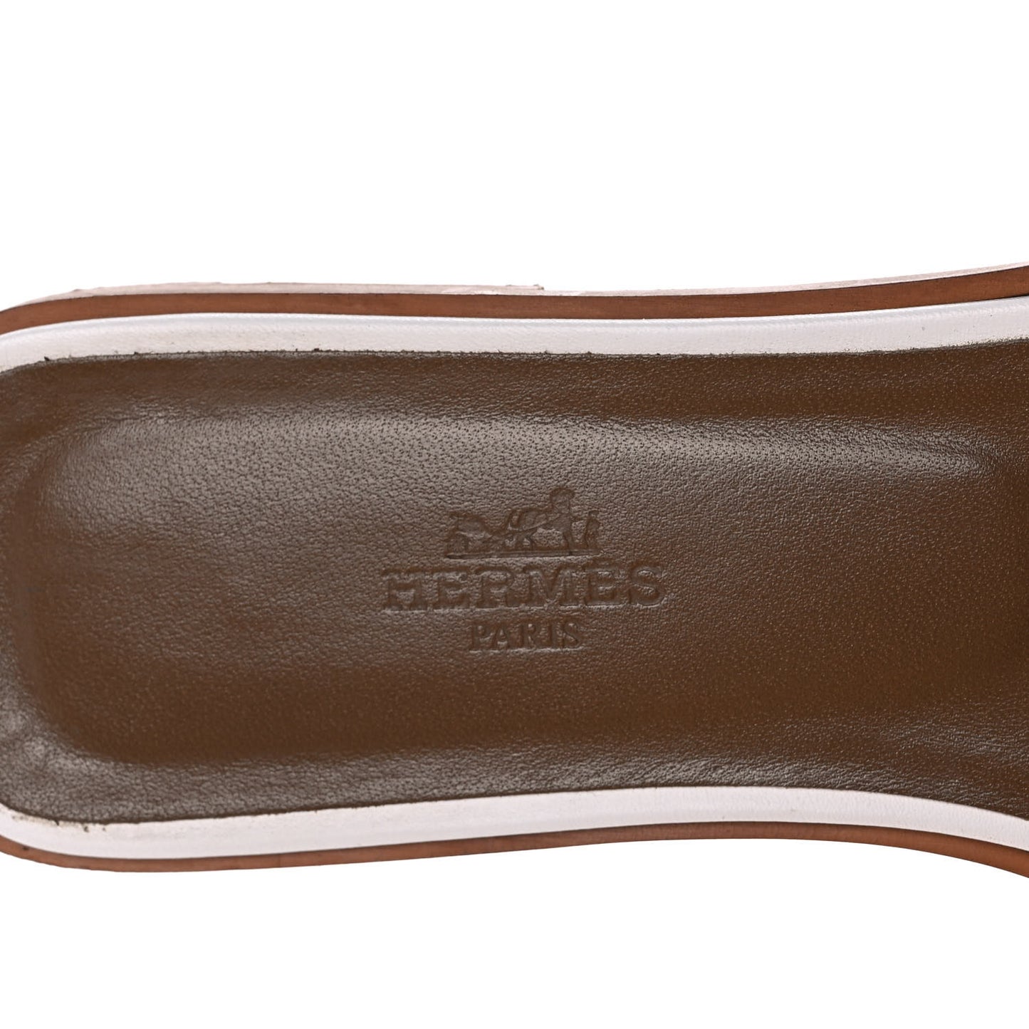 Box Calfskin Oran Sandals 40 White