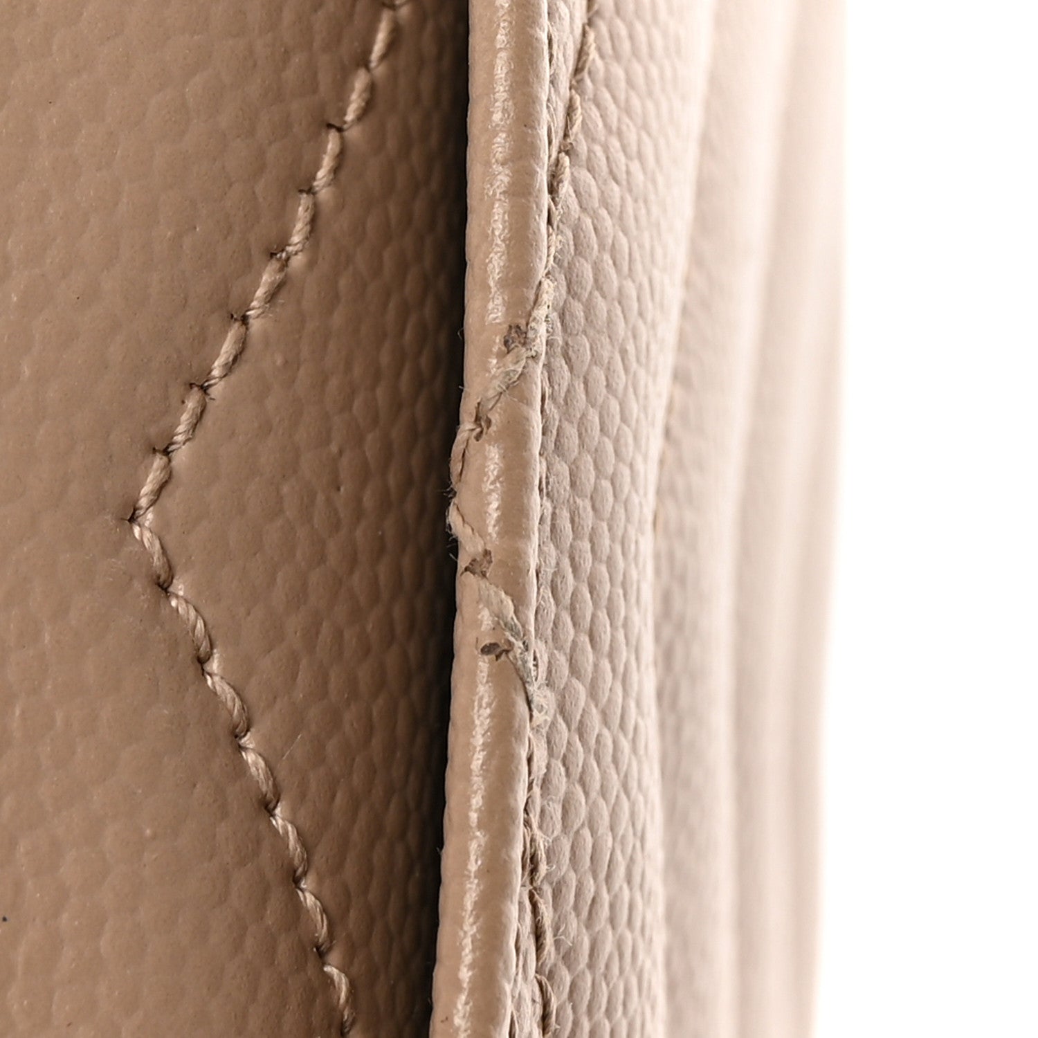 Saint Laurent Grain De Poudre Matelasse Chevron Small Monogram Envelope Wallet Dark Beige 12 of 13