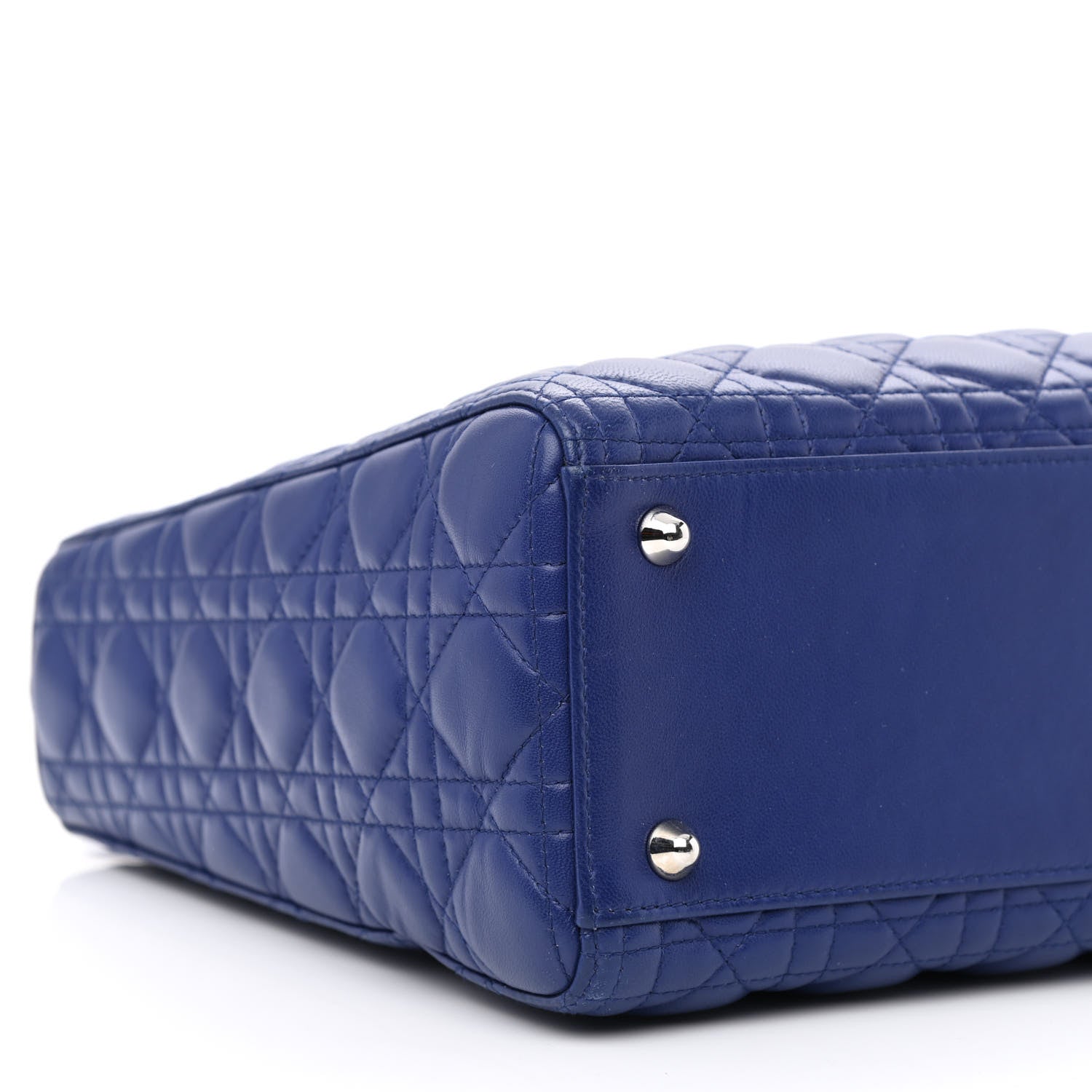 Christian Dior Lambskin Cannage Large Lady Dior Blue 9 of 11