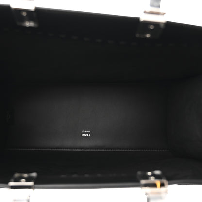 Fendi Vitello King Plexiglass Medium Fendi Sunshine Shopper Tote Black White 5 of 10