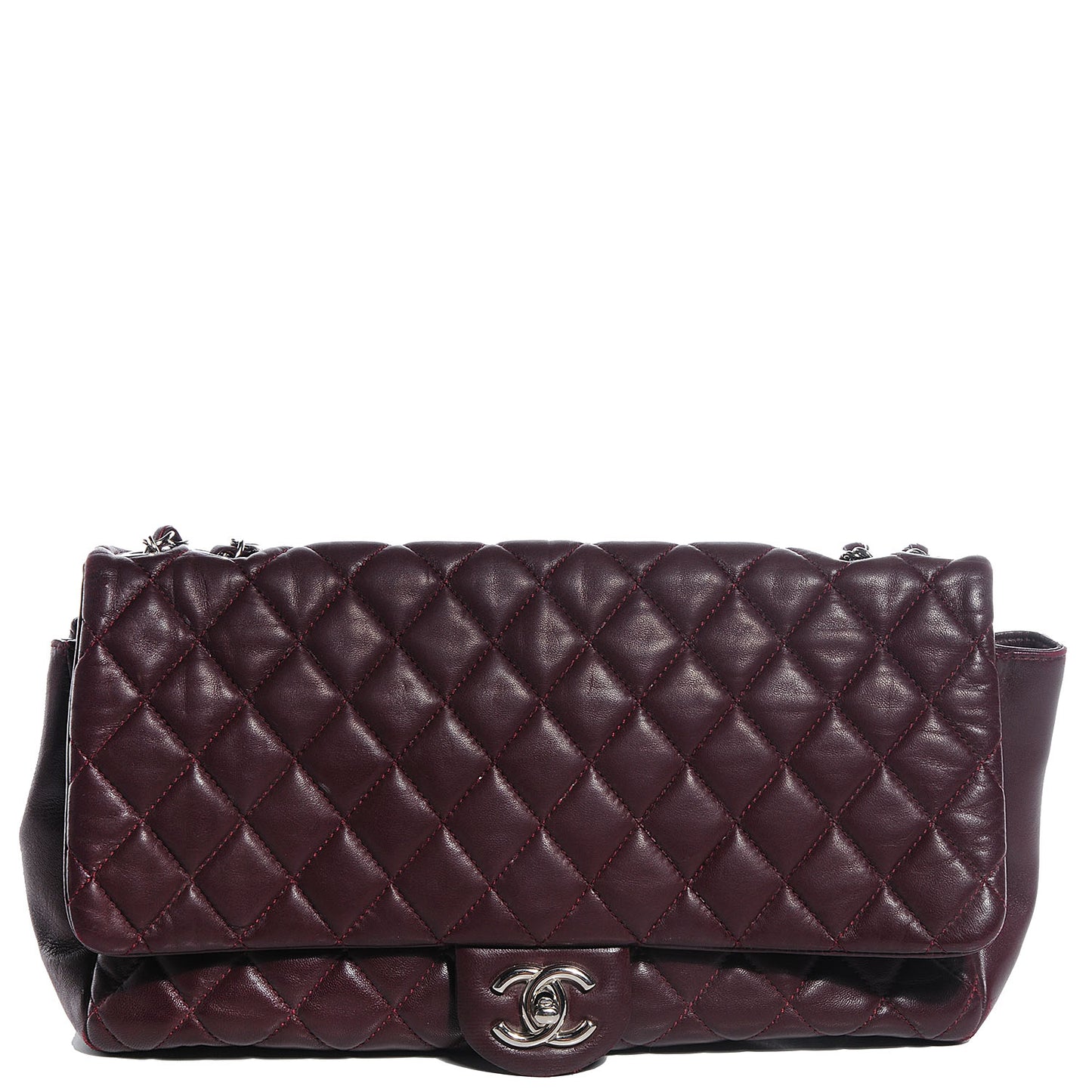 Lambskin Jumbo Coco Rain Flap Bordeaux