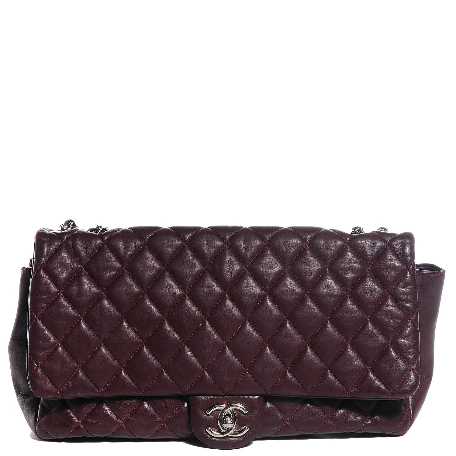 Chanel Lambskin Jumbo Coco Rain Flap Bordeaux 1 of 8