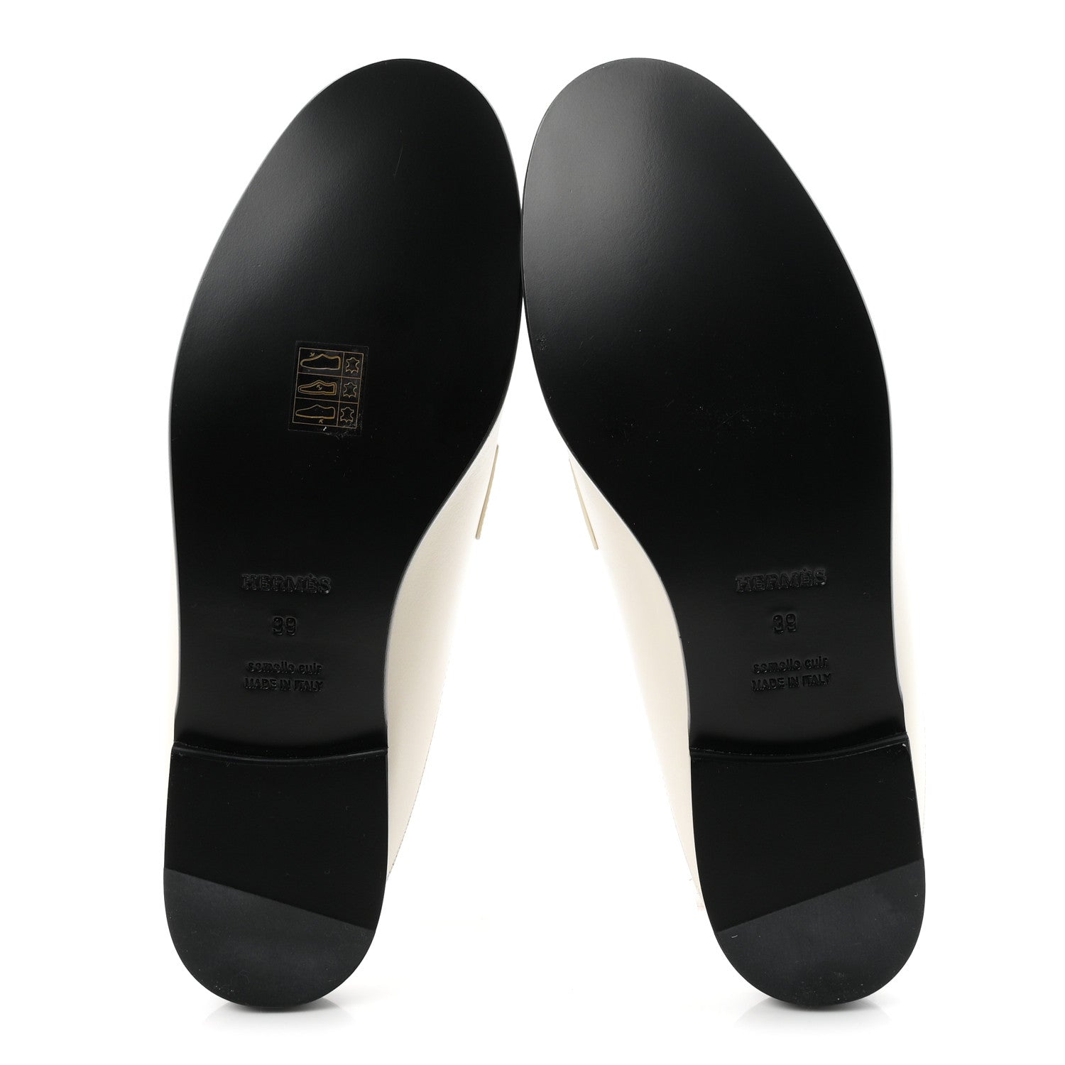 Hermes Calfskin Iota Mules 39 White 6 of 11