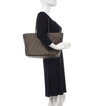 Fendi Zucca Spalmati Small Roll Tote Tobacco Viola 2 of 9