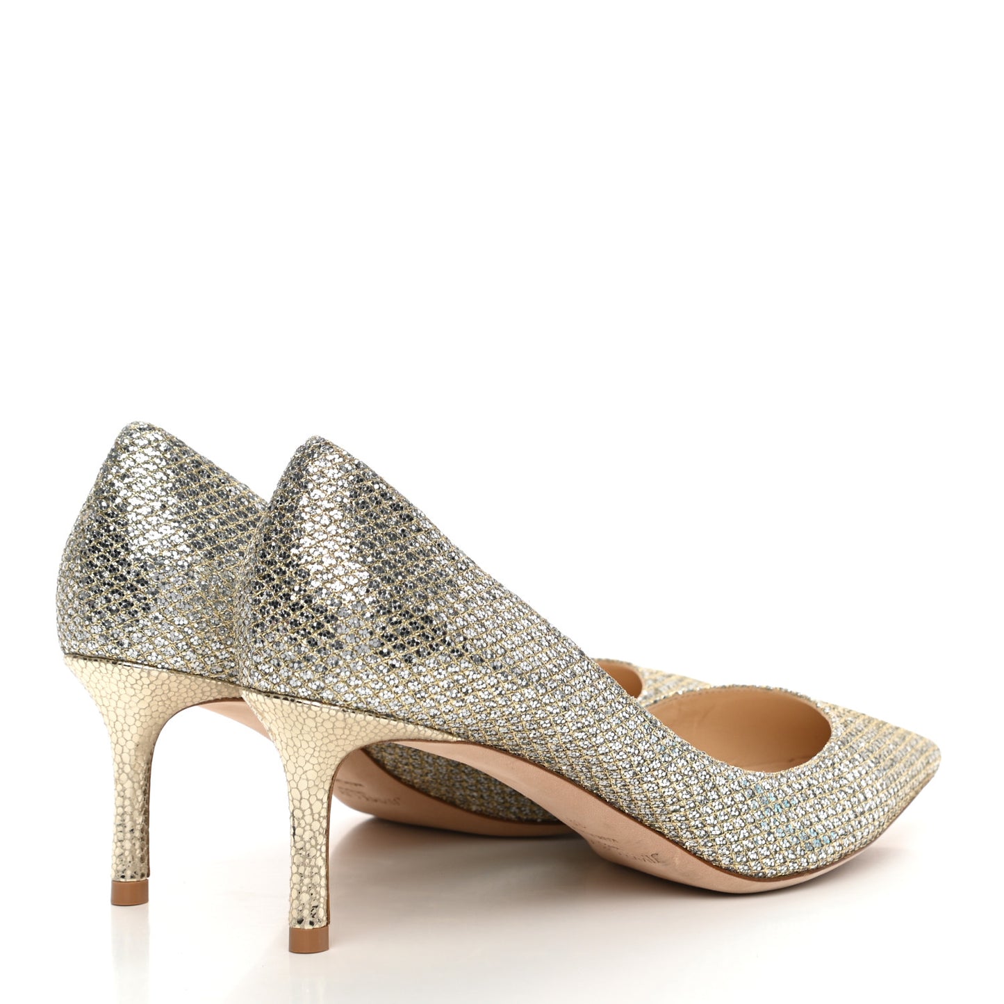 Glitter Fabric Romy Pumps 39 Champagne