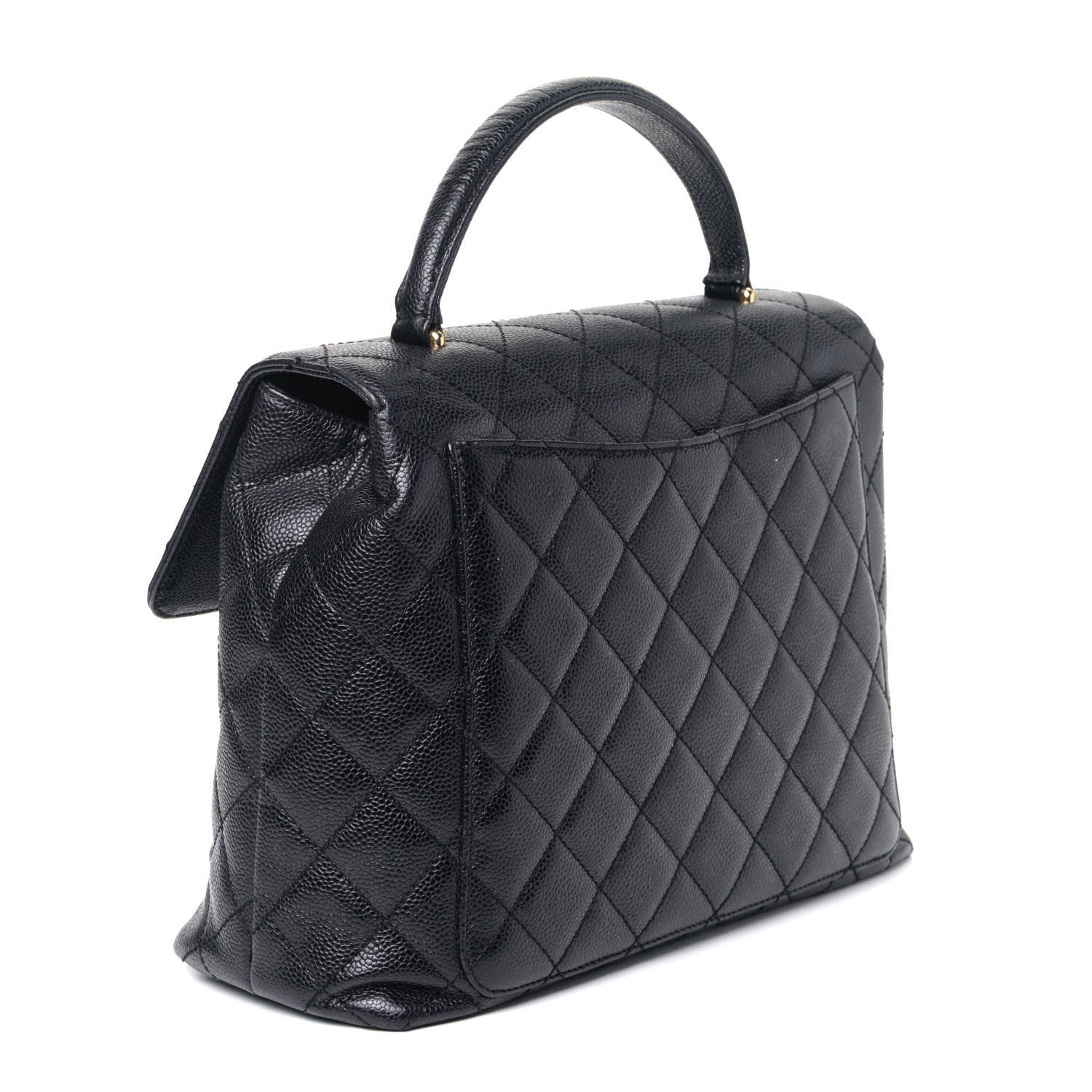 Chanel Caviar Quilted Jumbo Kelly Flap Black 2 of 5