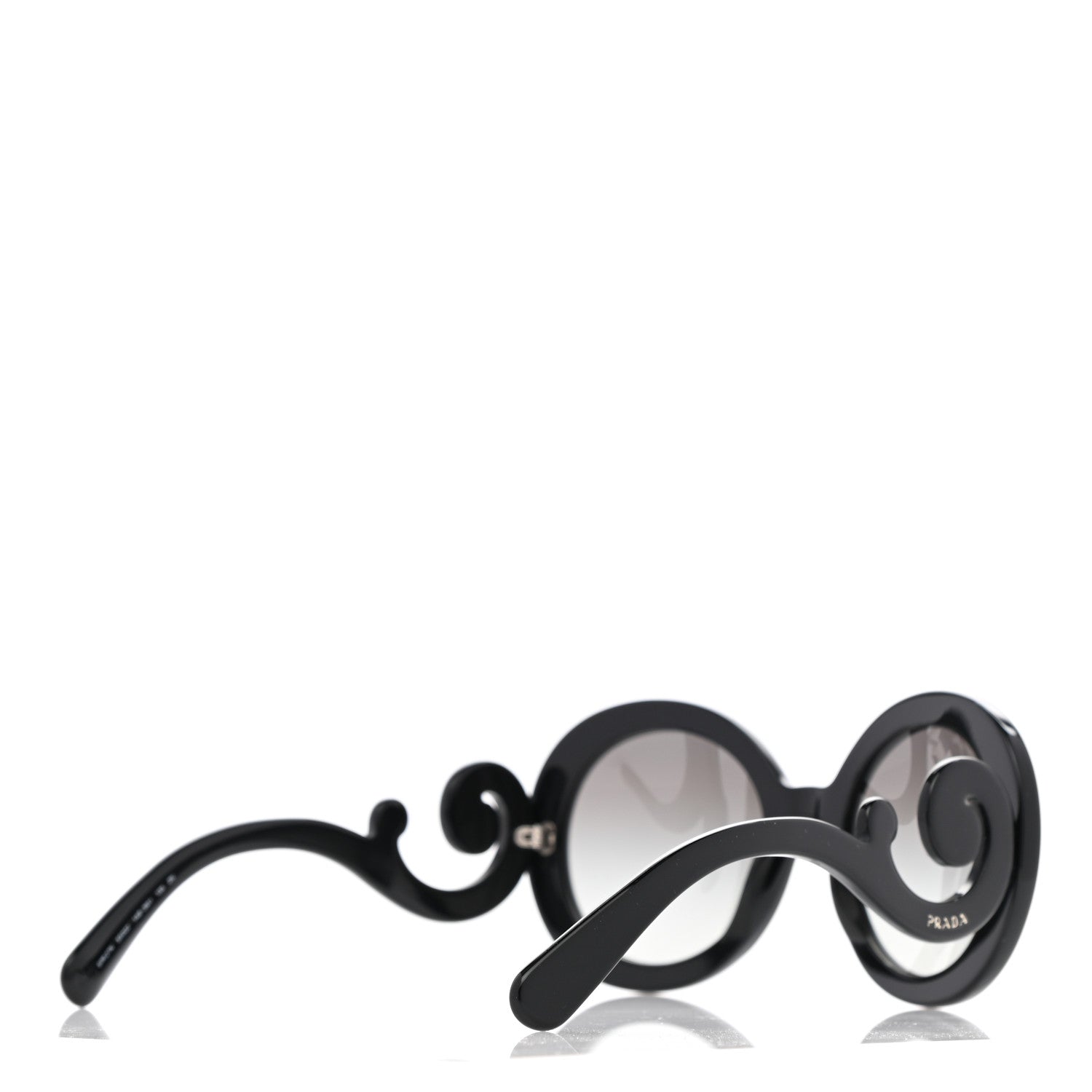 Prada Baroque Sunglasses SPR 27N Black 4 of 8