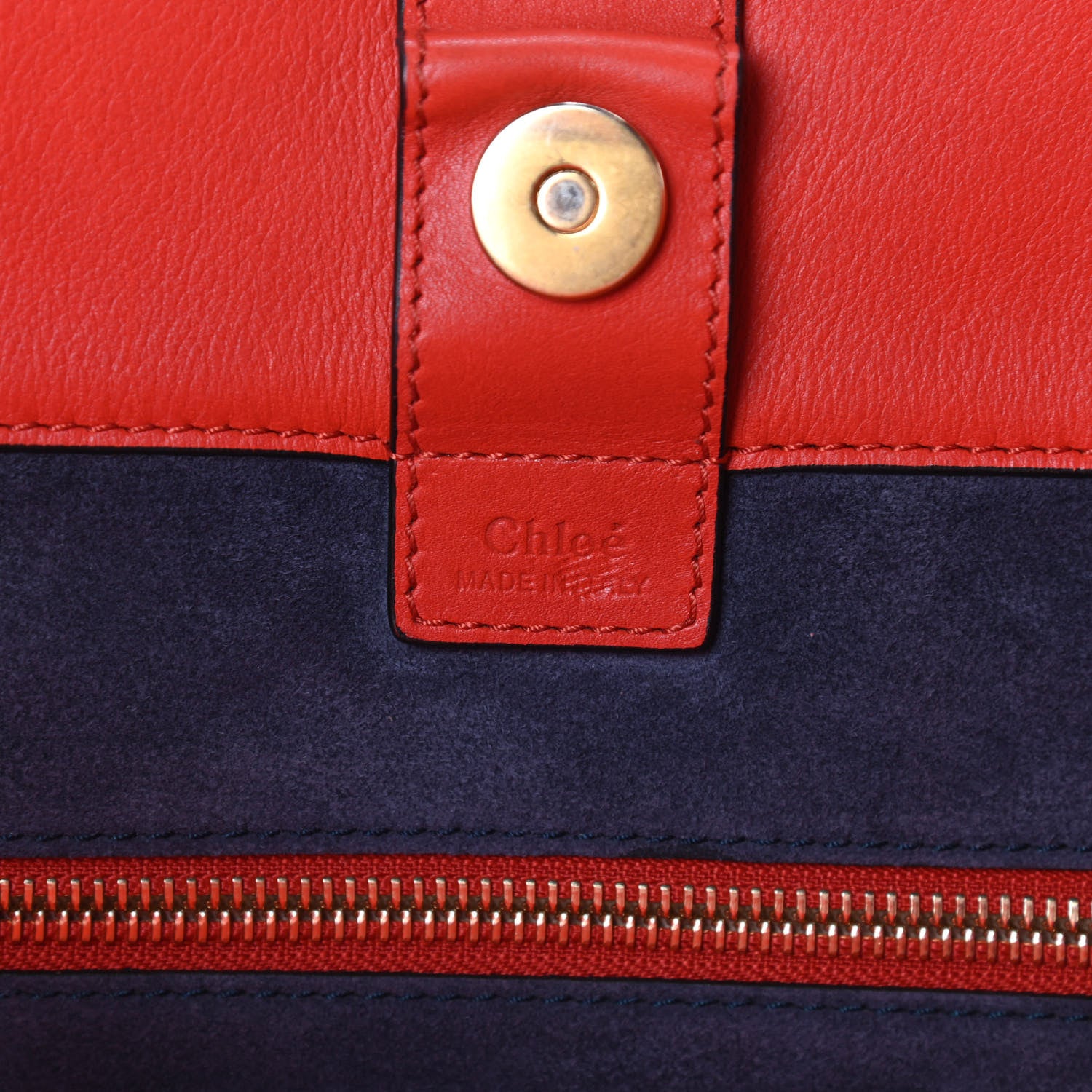 Chloe Smooth Calfskin Medium Milo Shopping Tote Orange 5 of 7