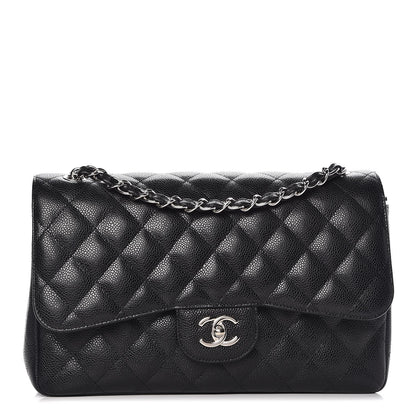 Chanel Caviar Quilted Jumbo Double Flap Black 1 of 8