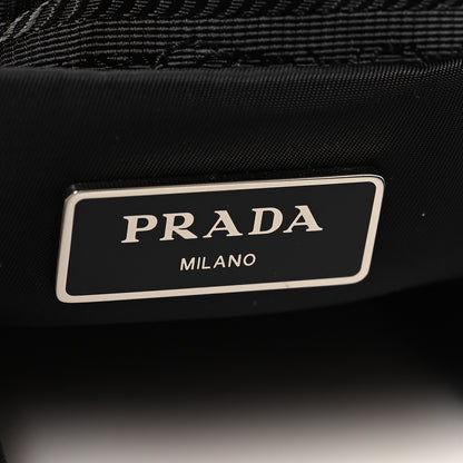 Prada Re-Nylon Nappa Triangle Quilted Padded Medium Double Handled Zip Tote Black 6 of 9