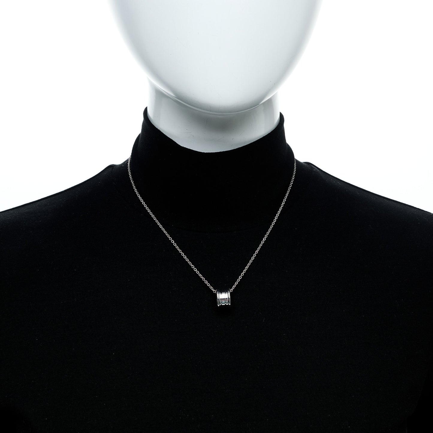 18K White Gold B.Zero1 Pendant Necklace