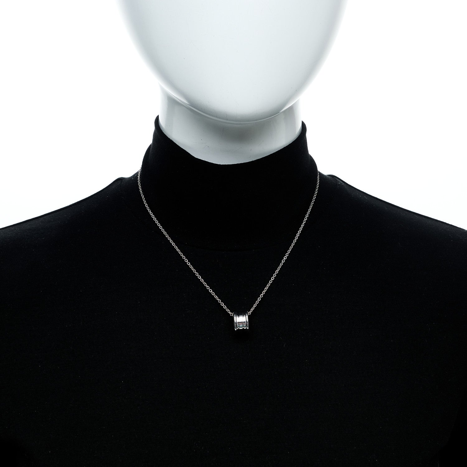 Bulgari 18K White Gold B.Zero1 Pendant Necklace 2 of 6