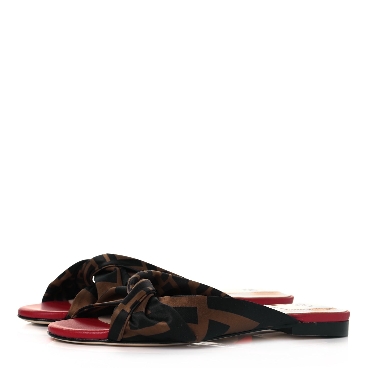Silk FF Twist Flat Mules 37 Tobacco