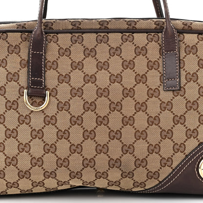 Gucci Monogram New Britt Medium Boston Dark Brown 8 of 14