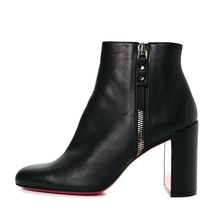 Christian Louboutin Calfskin Ziptotal 85 Ankle Boots 40 Black 1 of 9