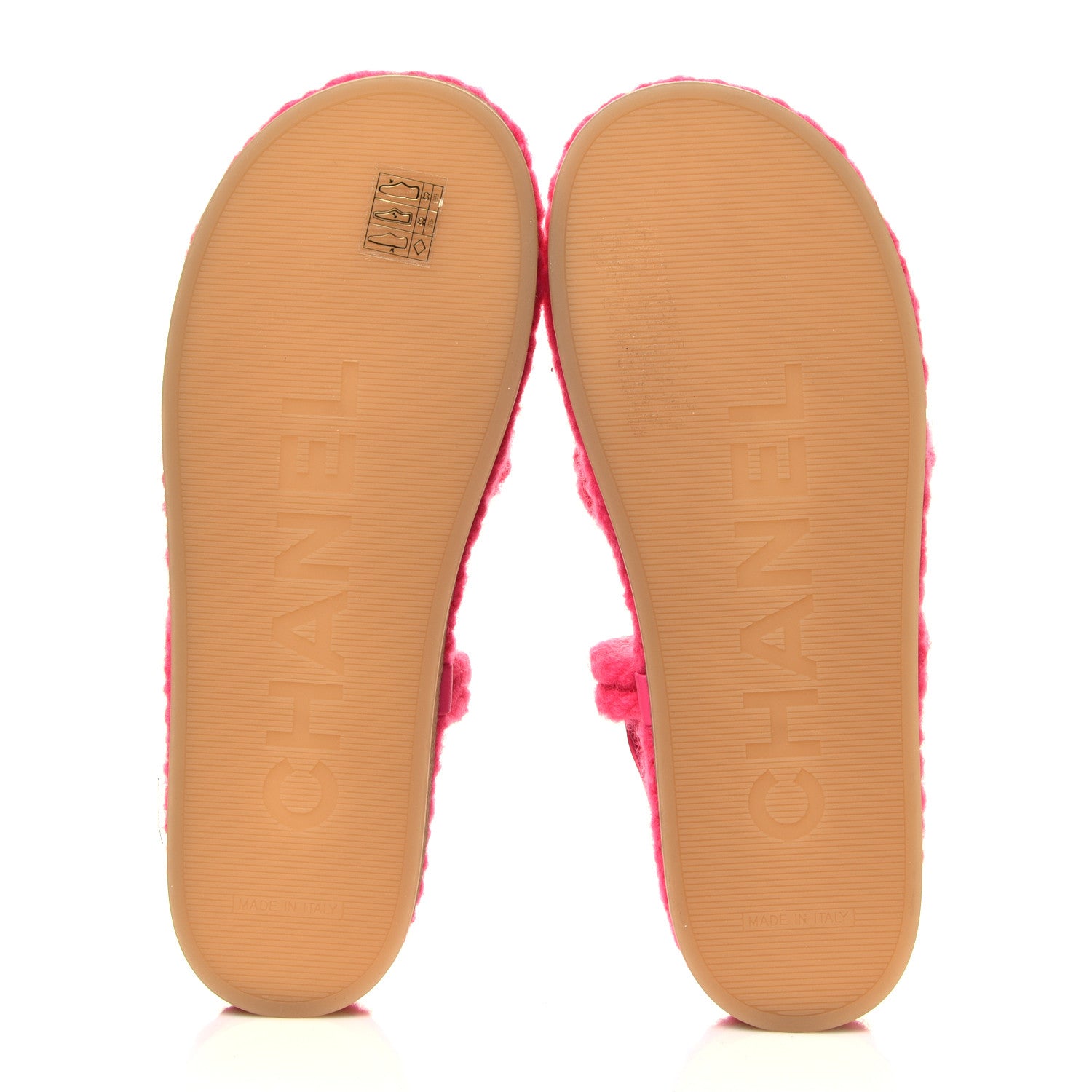 Chanel Cord Lambskin Quilted Logo Sandals 39 Pink 6 of 6