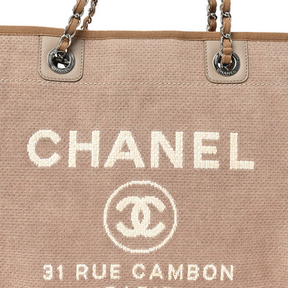 Chanel Canvas Small Deauville Tote Ecru 7 of 10