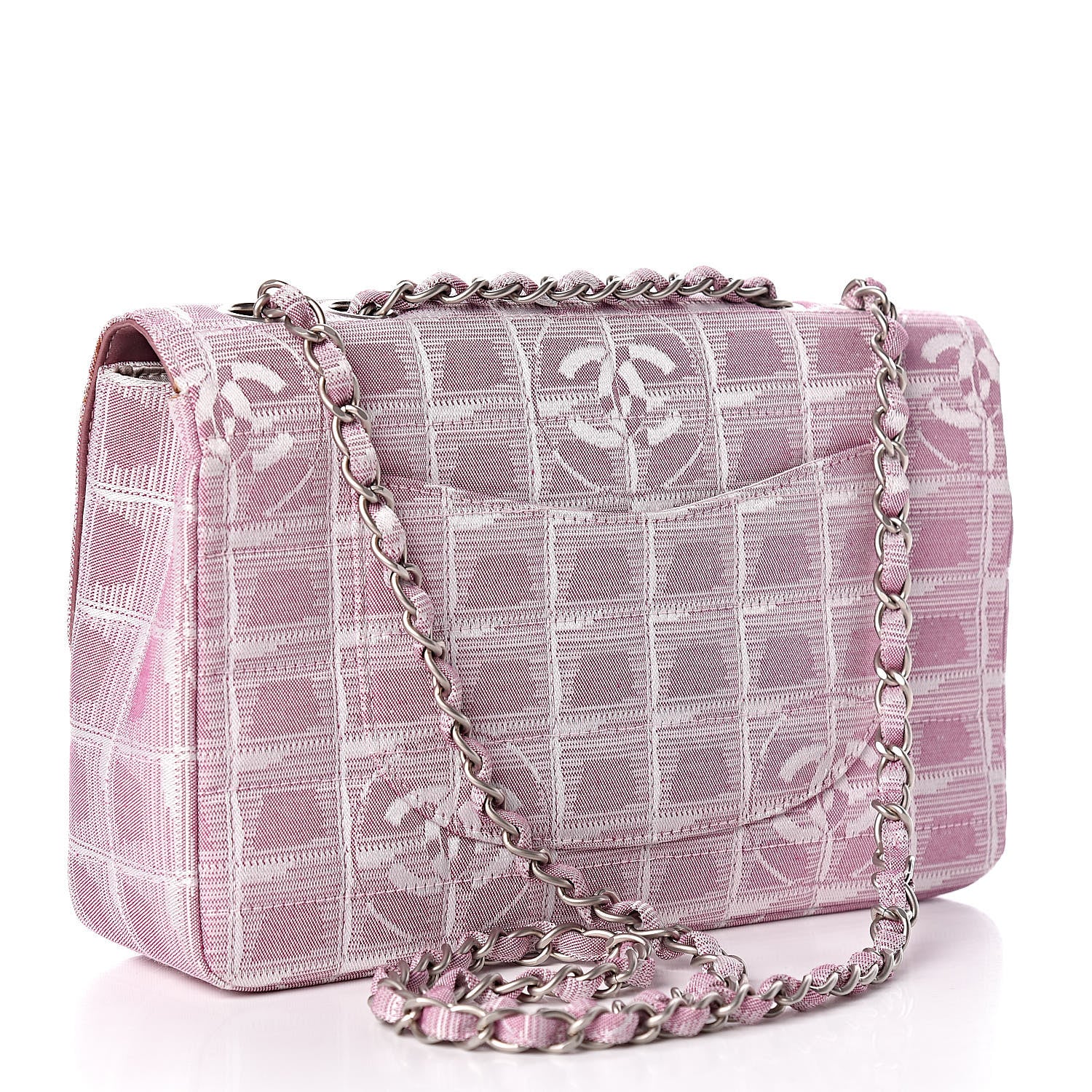 Chanel Nylon Medium Travel Flap Pink 3 of 12