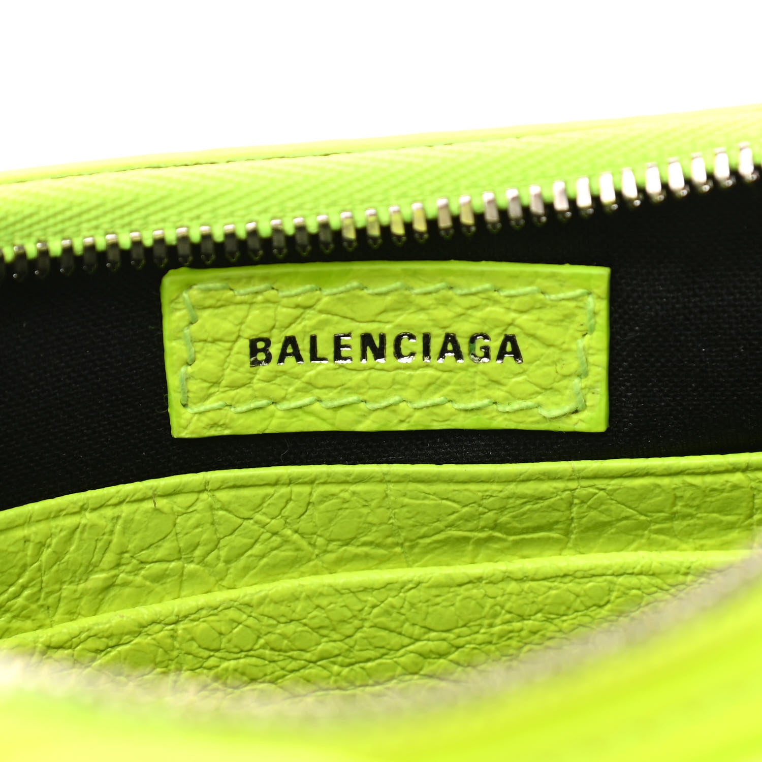 Balenciaga Agneau Arena Le Cagole Mini Purse With Chain Fluo Yellow 6 of 10