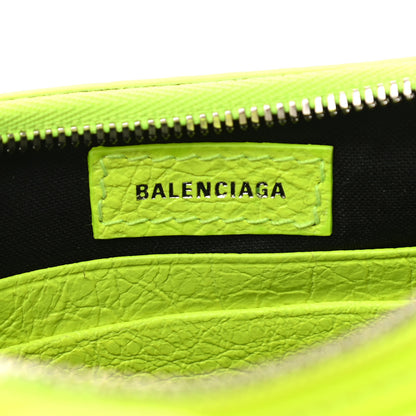 Balenciaga Agneau Arena Le Cagole Mini Purse With Chain Fluo Yellow 6 of 10
