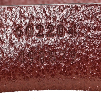 Gucci Monogram Textured Dollar Calfskin Horsebit 1955 Shoulder Bag Sahara Rubino Chardonnay 7 of 9