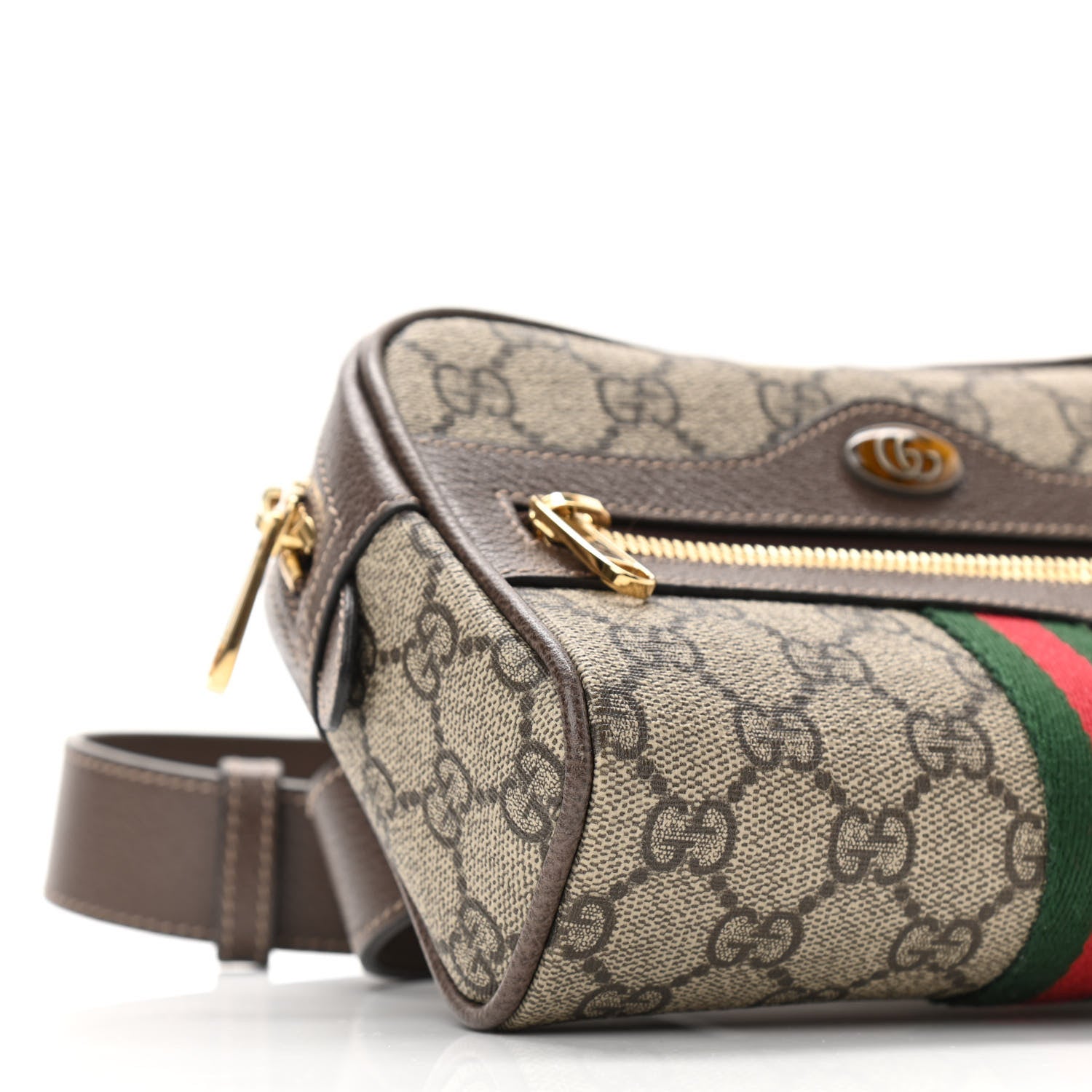 Gucci GG Supreme Monogram Web Small Ophidia Belt Bag 85 34 Dark Brown 9 of 10