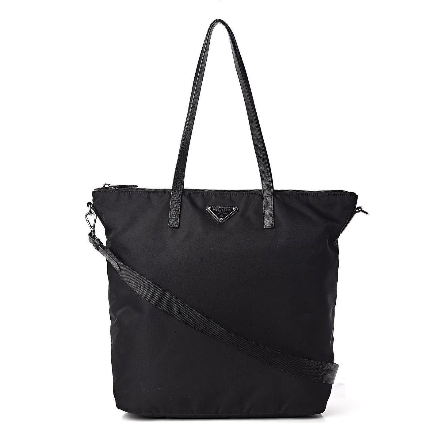 Tessuto Nylon Saffiano Tote Black