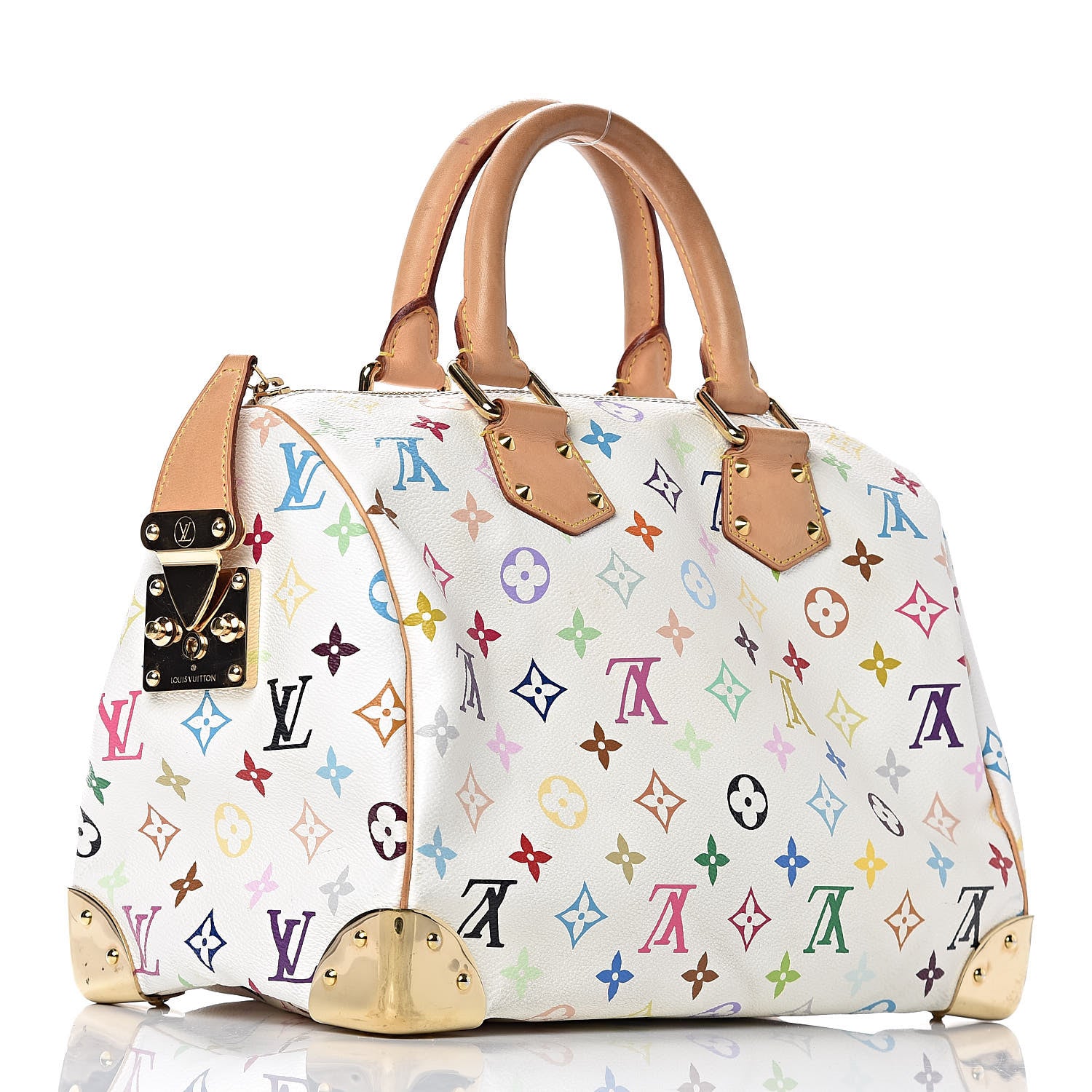 Louis Vuitton Monogram Multicolor Speedy 30 White 3 of 14