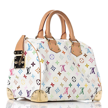 Louis Vuitton Monogram Multicolor Speedy 30 White 3 of 14