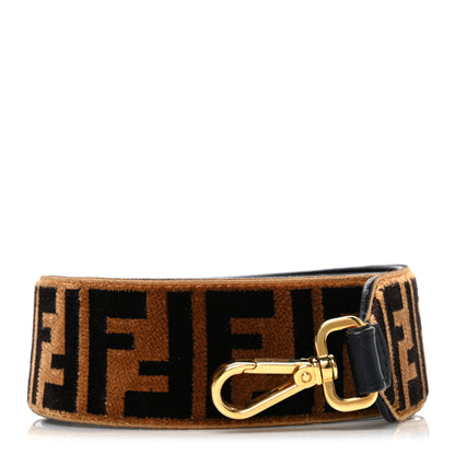 Fendi Velvet Tapestry FF Strap You Tobacco 1 of 5