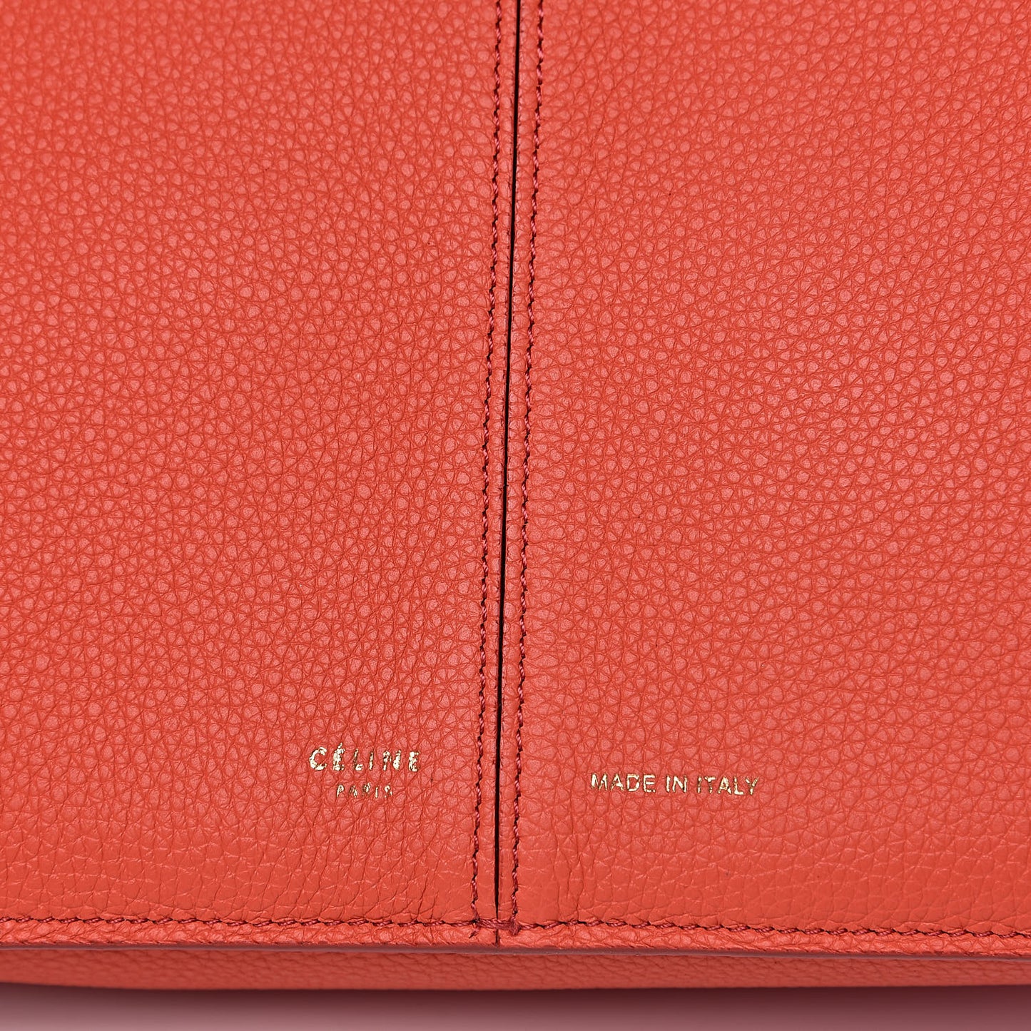 Baby Grained Calfskin Small Tri-Fold Bag Orange
